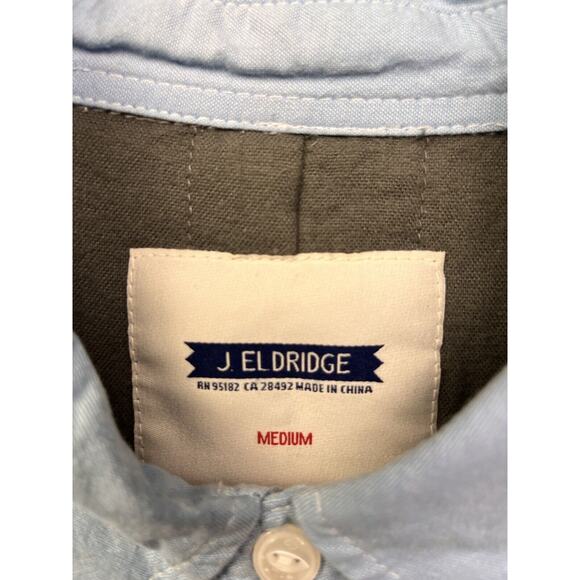J‎ Eldridge Shacket Mens Medium quilted blue soft pockets Button front Layering - Picture 4 of 7